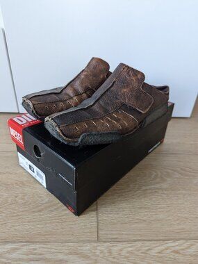 Diesel Miller Distressed Leather Slip-On Loafers – Brown, Men's 10